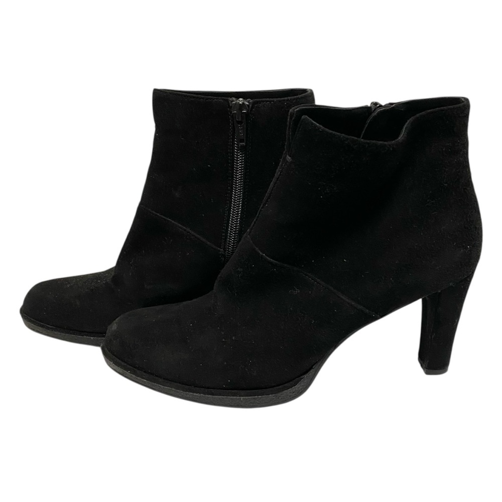 Stuart Weitzman Solid Black Suede Ankle Boots - image 4